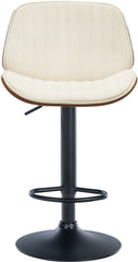 2er Set Barhocker Nova Kunstleder - walnuss/creme