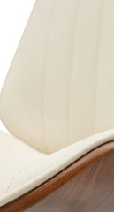 2er Set Barhocker Nova Kunstleder - walnuss/creme