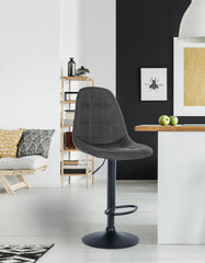 Barhocker Elmore Stoff B - dunkelgrau