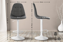 Barhocker Elmore Stoff W - dunkelgrau