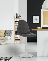 Barhocker Elmore Stoff W - dunkelgrau