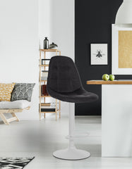 Barhocker Elmore Stoff W - schwarz