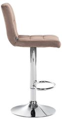 2er Set Barhocker Peru Samt chrom - braun
