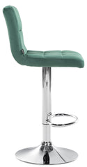 2er Set Barhocker Peru Samt chrom - gr�n