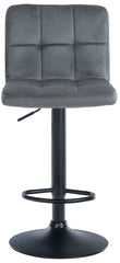 2er Set Barhocker Peru Samt schwarz - dunkelgrau