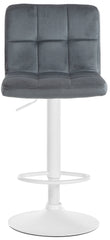 2er Set Barhocker Peru Samt wei� - dunkelgrau
