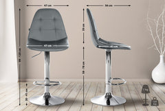 Barhocker Elmore Kunstleder C - grau