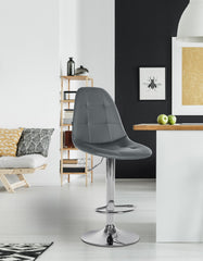 Barhocker Elmore Kunstleder C - grau