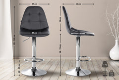 Barhocker Elmore Kunstleder C - schwarz