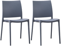2er Set Stuhl Meton - grau
