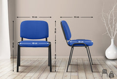 Besucherstuhl Ken Stoff - blau