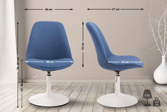 Stuhl Maverick W Stoff - blau