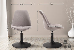 Stuhl Maverick B Stoff - grau