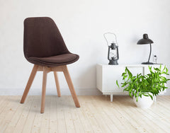 Besucherstuhl Borneo V2 Natura Stoff - braun
