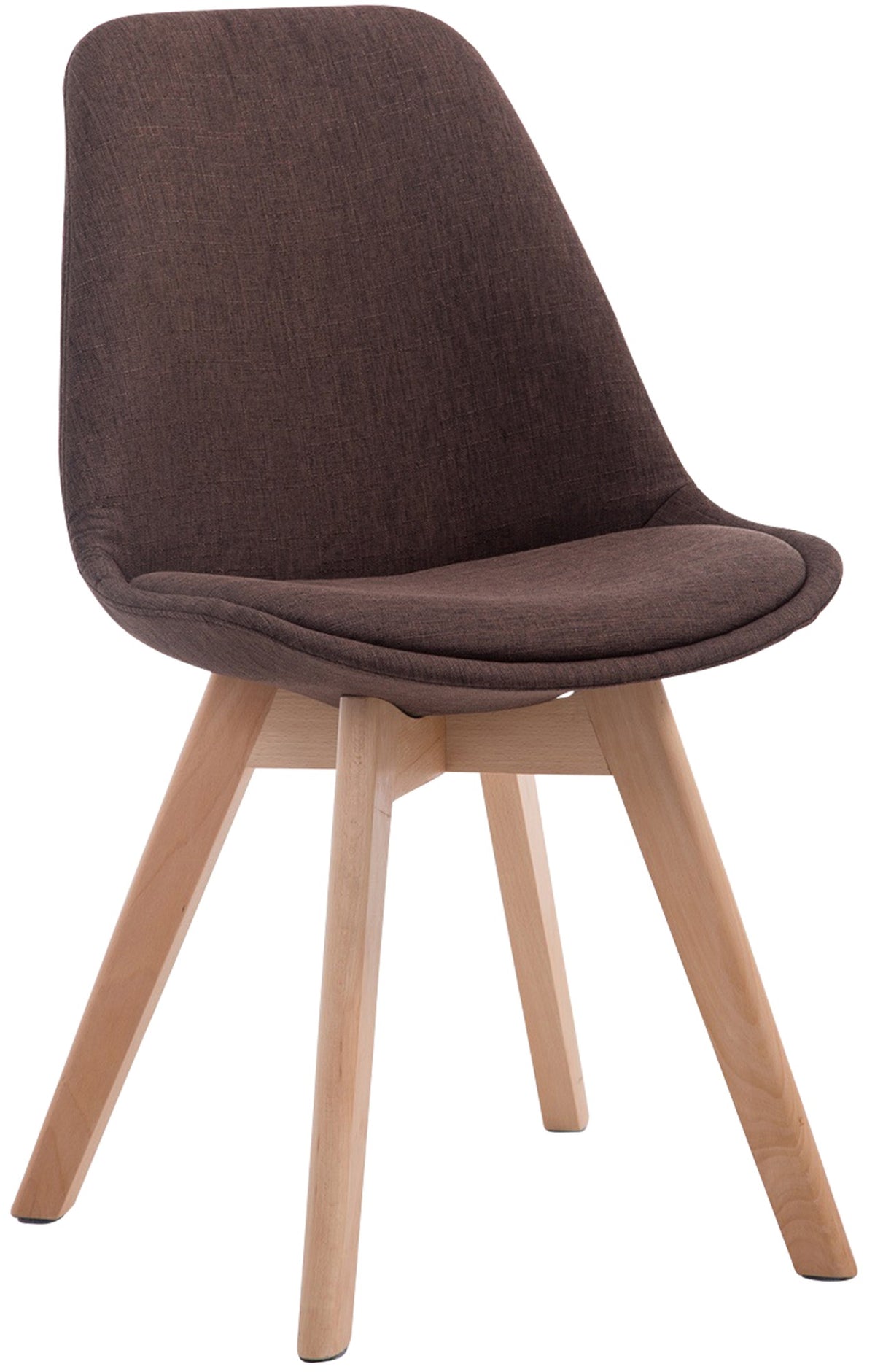 Besucherstuhl Borneo V2 Natura Stoff - braun