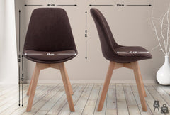 Besucherstuhl Borneo V2 Natura Stoff - braun