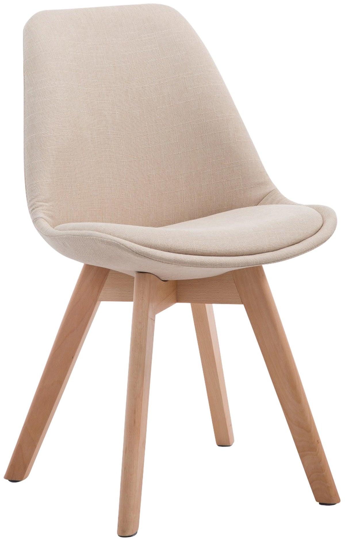 Besucherstuhl Borneo V2 Natura Stoff - creme