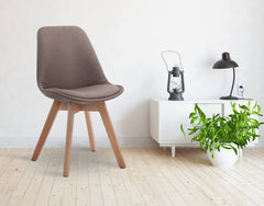 Besucherstuhl Borneo V2 Natura Stoff - taupe