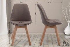 Besucherstuhl Borneo V2 Natura Stoff - taupe