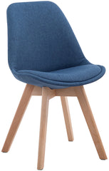 Besucherstuhl Borneo V2 Natura Stoff - blau