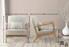 Sessel Hibbing Stoff - creme