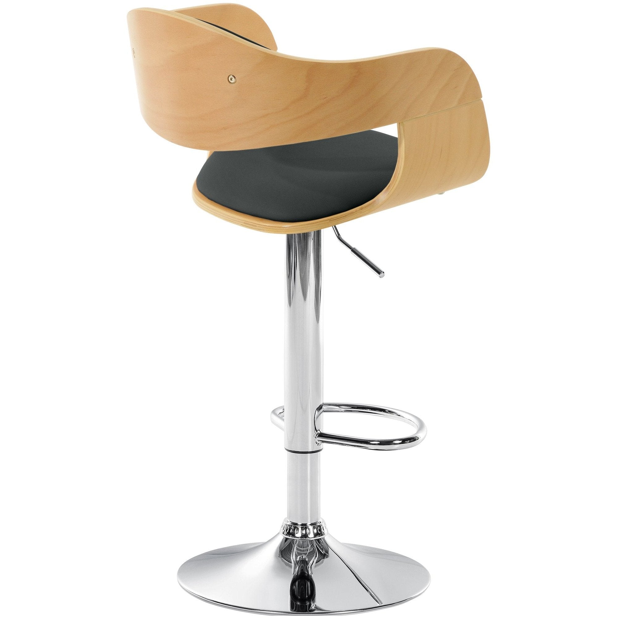 Barhocker Kingston C - natura/schwarz - InfinityMarket