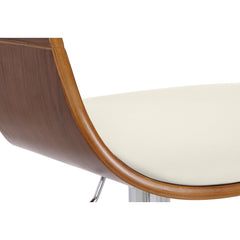 Barhocker Kingston C - walnuss/weiß - InfinityMarket