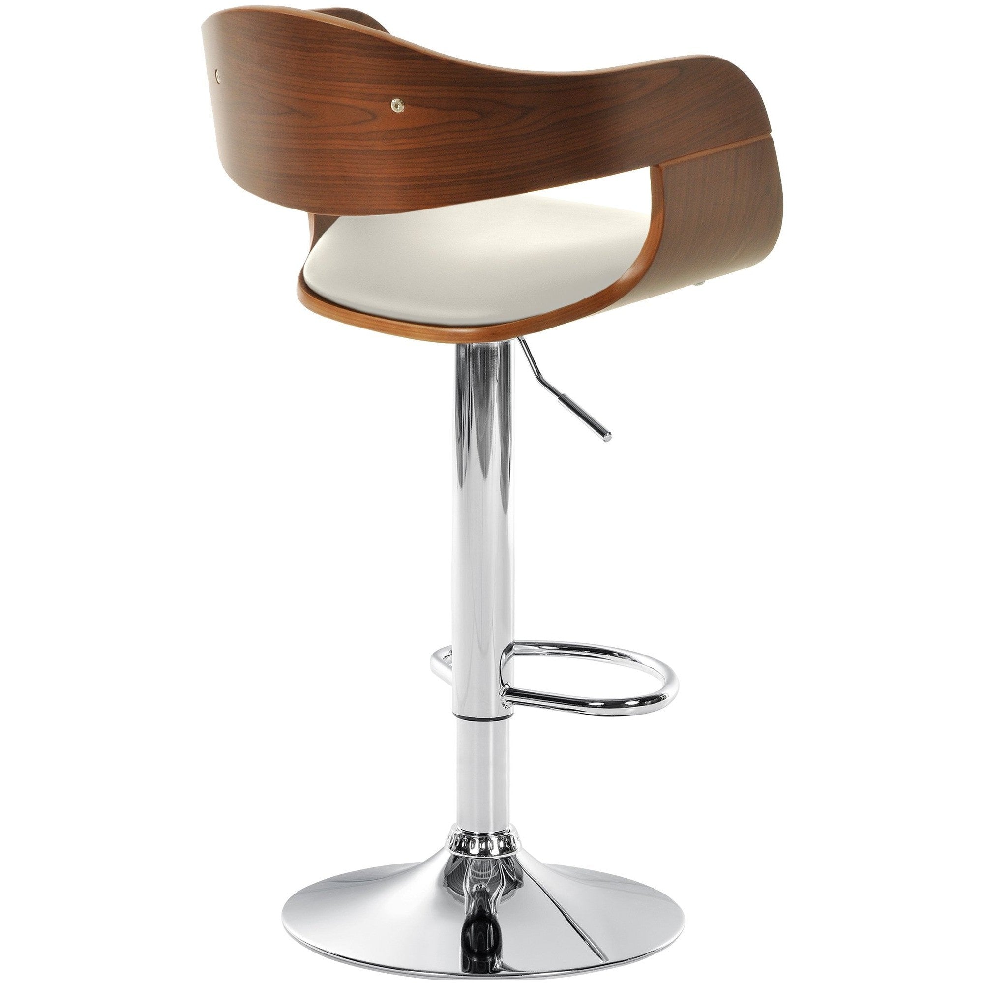 Barhocker Kingston C - walnuss/weiß - InfinityMarket