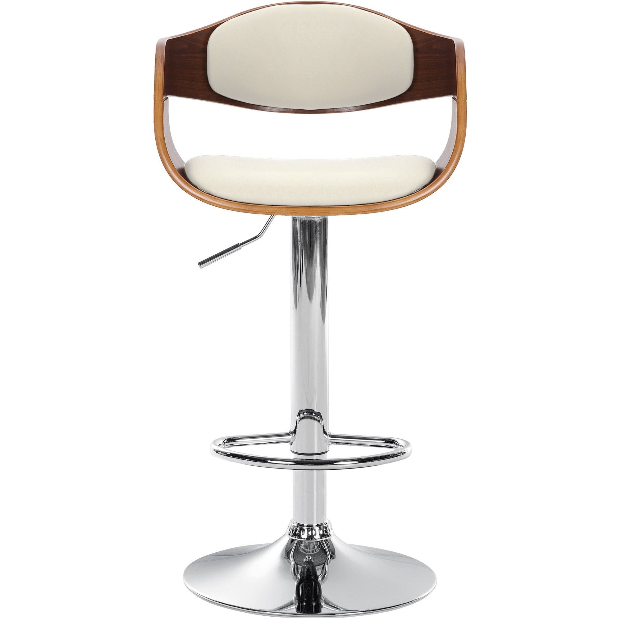 Barhocker Kingston C - walnuss/weiß - InfinityMarket