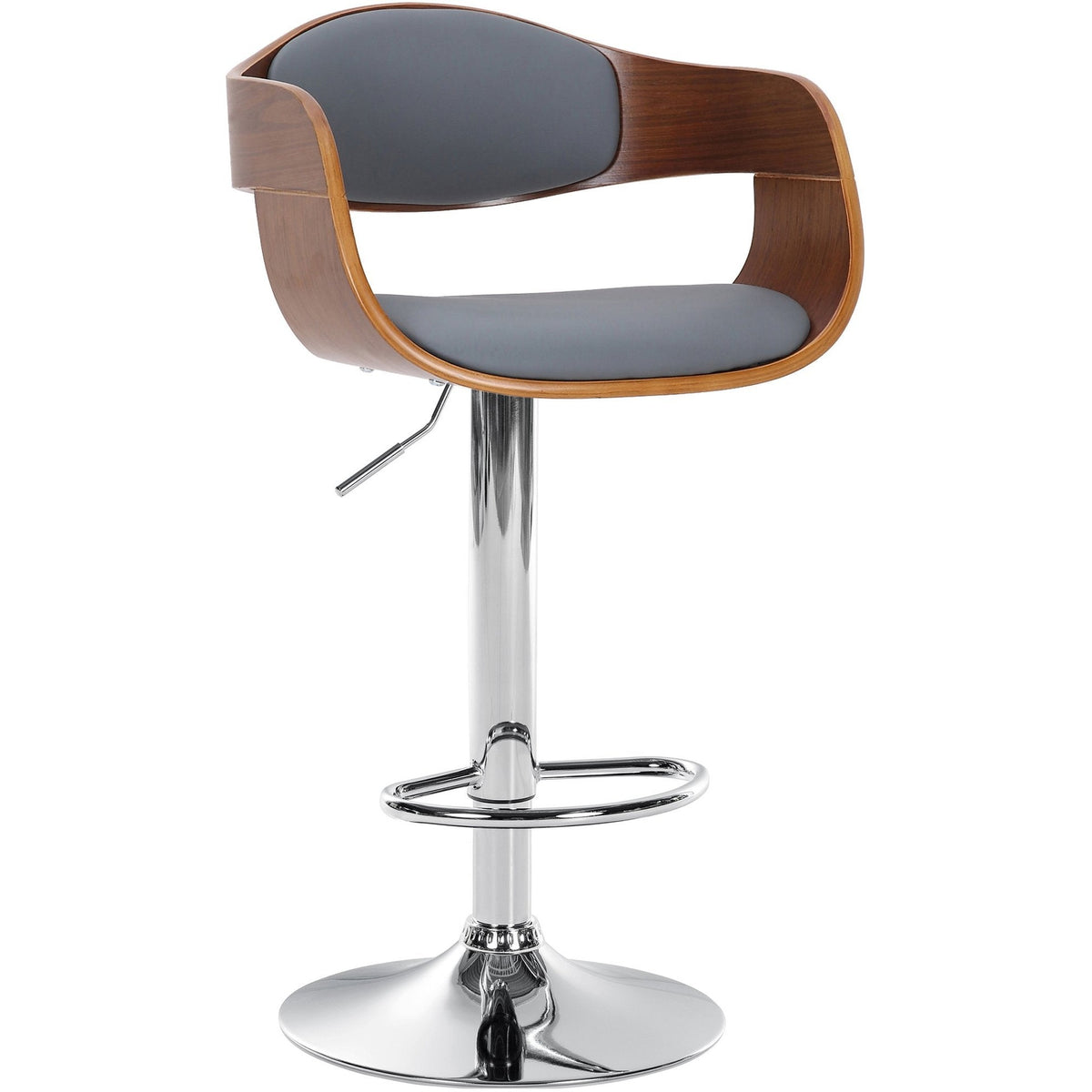 Barhocker Kingston C Kunstleder - walnuss/grau