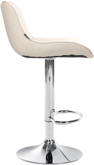 Barhocker Vonore Kunstleder chrom - creme