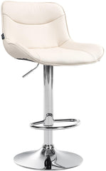 Barhocker Vonore Kunstleder chrom - creme