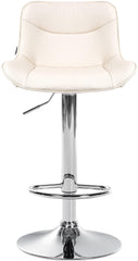 Barhocker Vonore Kunstleder chrom - creme