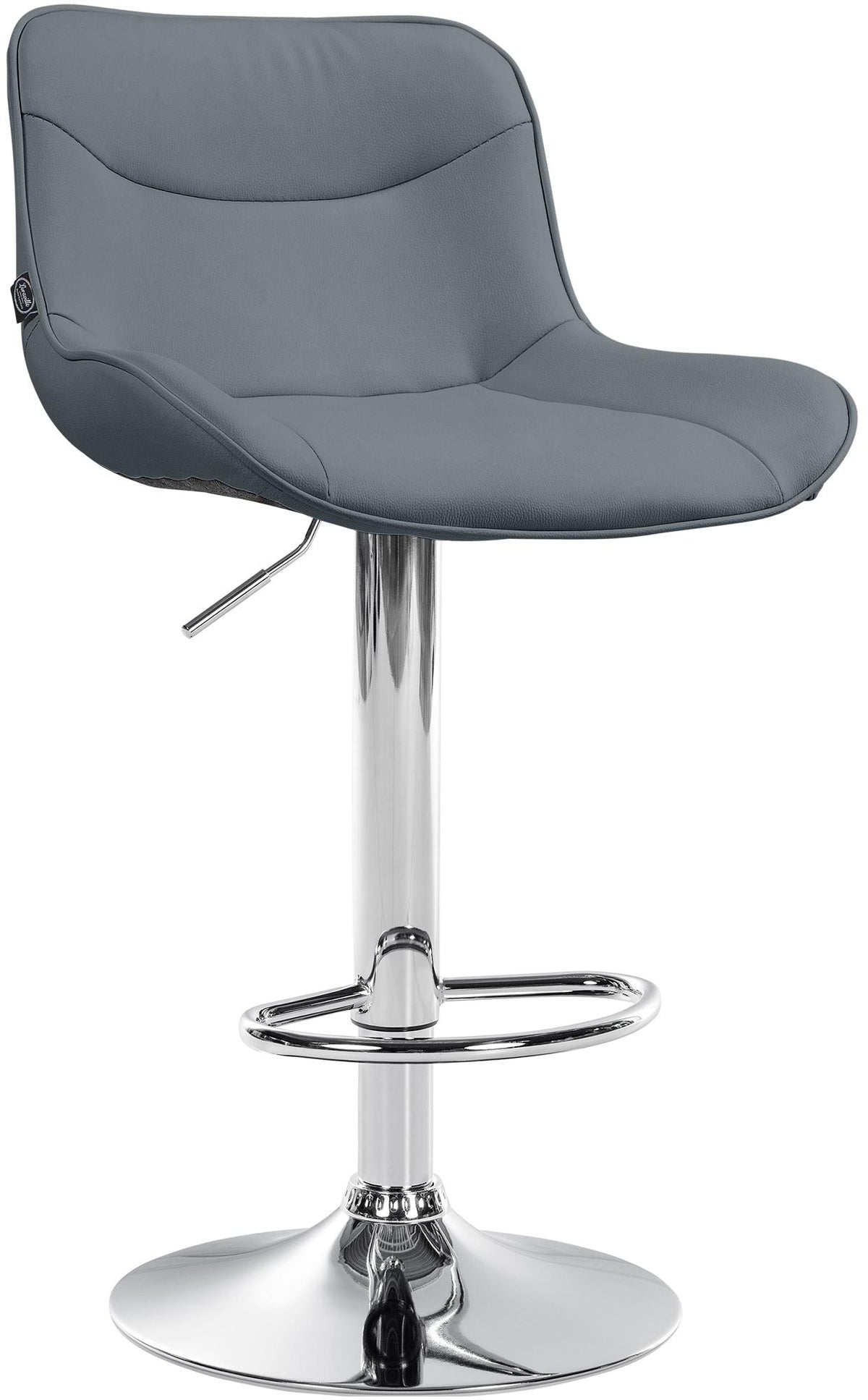 Barhocker Vonore Kunstleder chrom - grau