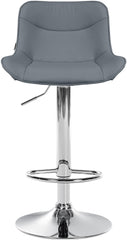 Barhocker Vonore Kunstleder chrom - grau