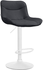 Barhocker Vonore Kunstleder wei� - schwarz