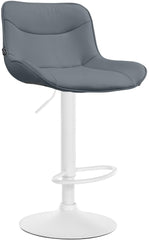 Barhocker Vonore Kunstleder wei� - grau