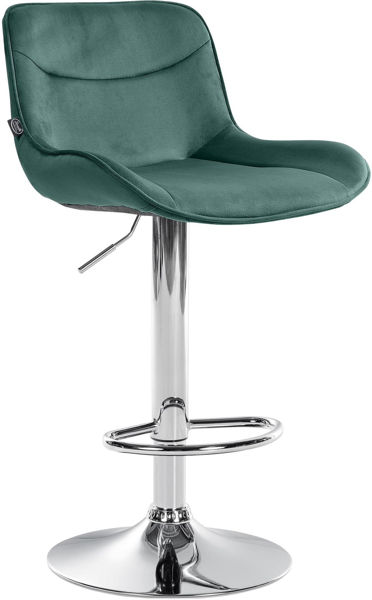 Barhocker Vonore Samt chrom - gr�n
