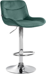 Barhocker Vonore Samt chrom - gr�n