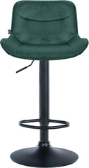 Barhocker Vonore Samt schwarz - gr�n