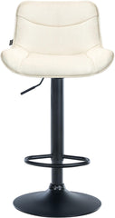 Barhocker Vonore Stoff schwarz - creme