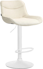 Barhocker Vonore Stoff wei� - creme