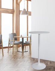 Stehtisch rund - wei�/wei�
