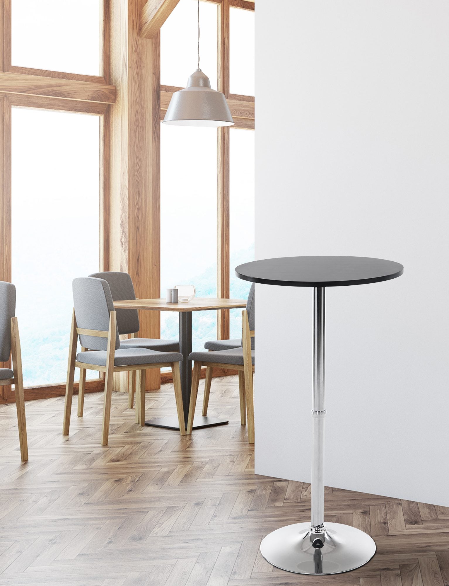 Stehtisch rund - schwarz - InfinityMarket