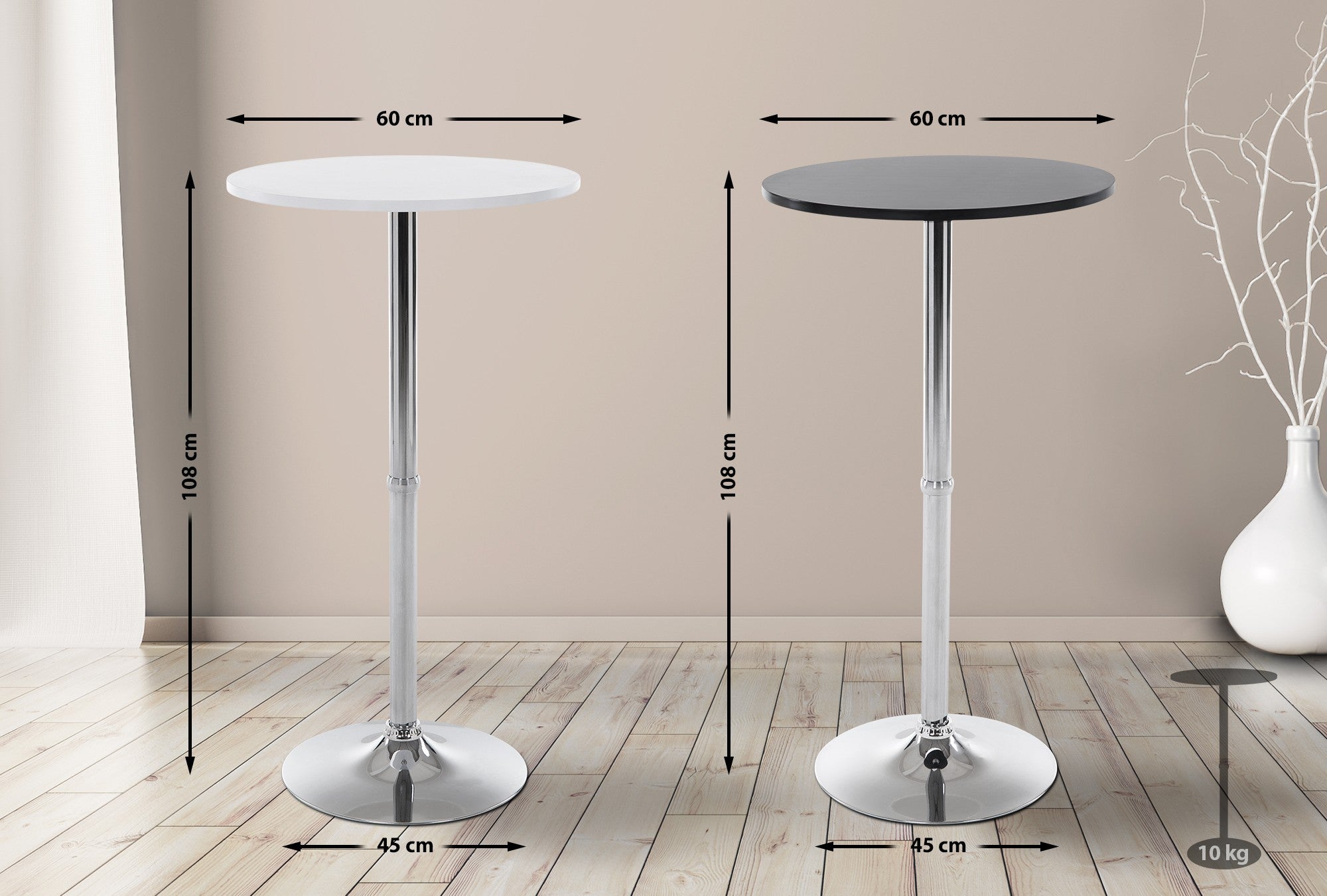 Stehtisch rund - schwarz - InfinityMarket