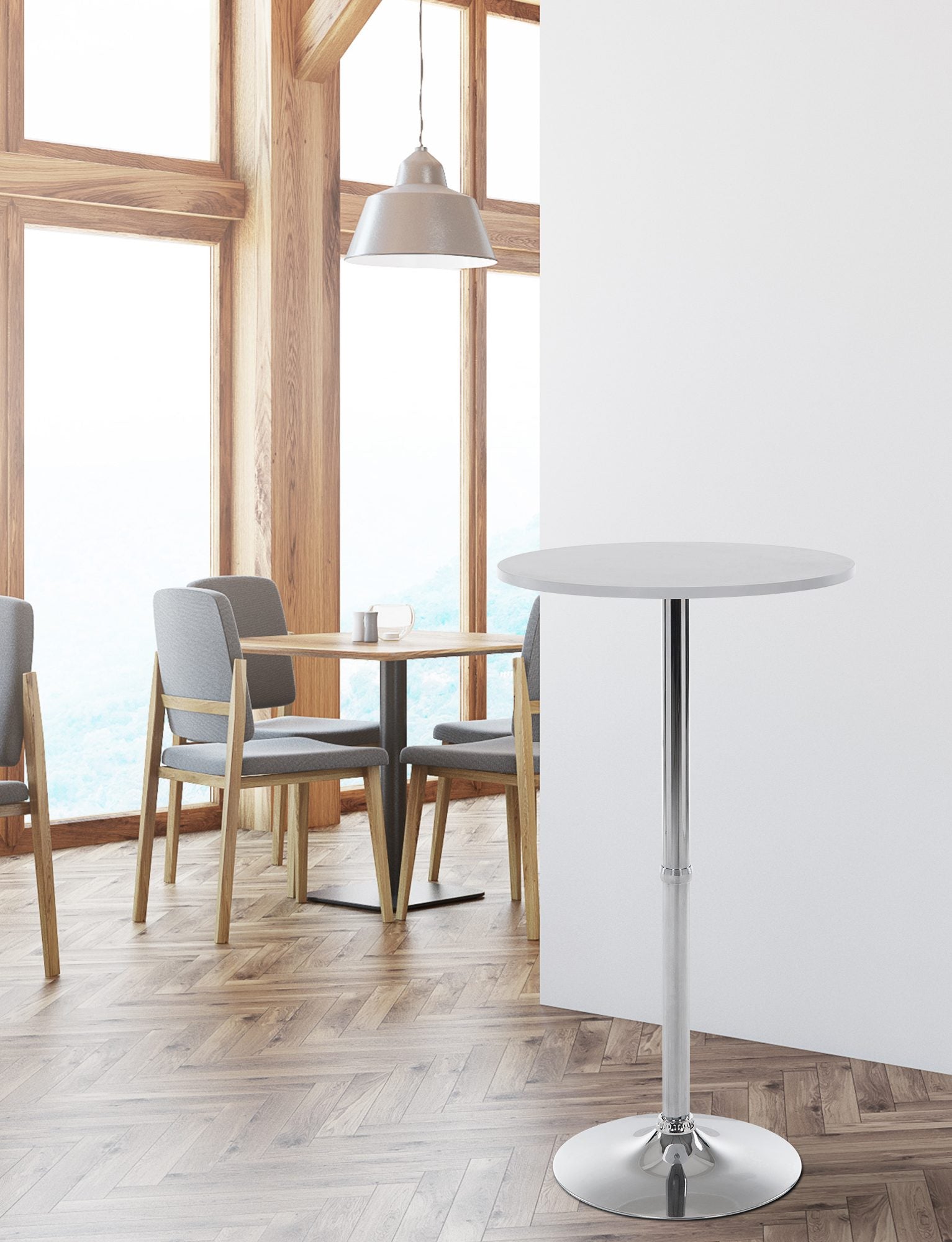 Stehtisch rund - weiß - InfinityMarket