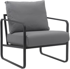 Lounger Manea Kunstleder - grau