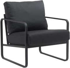 Lounger Manea Kunstleder - schwarz