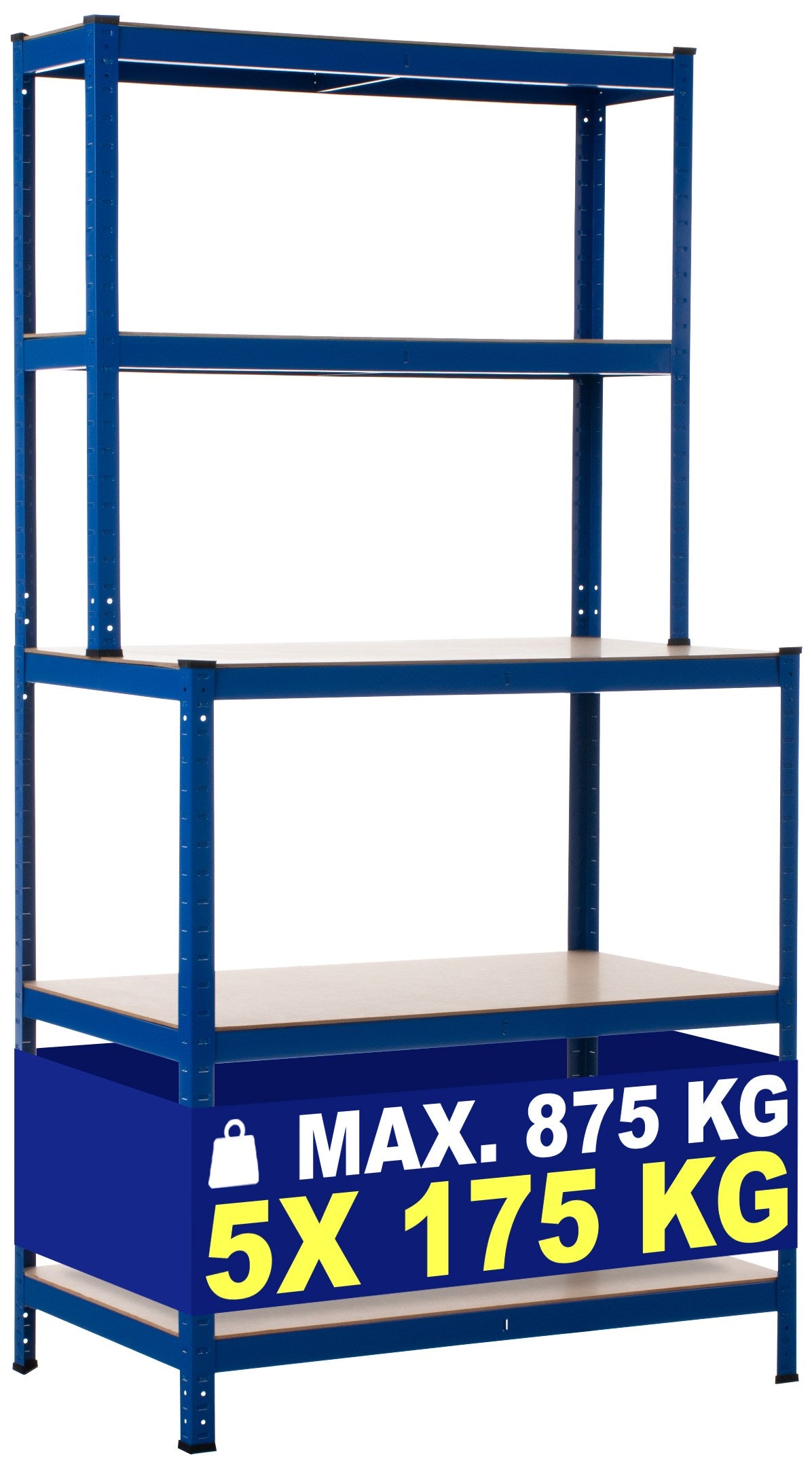 Steckregal inkl. Werkbank 2+3 - blau