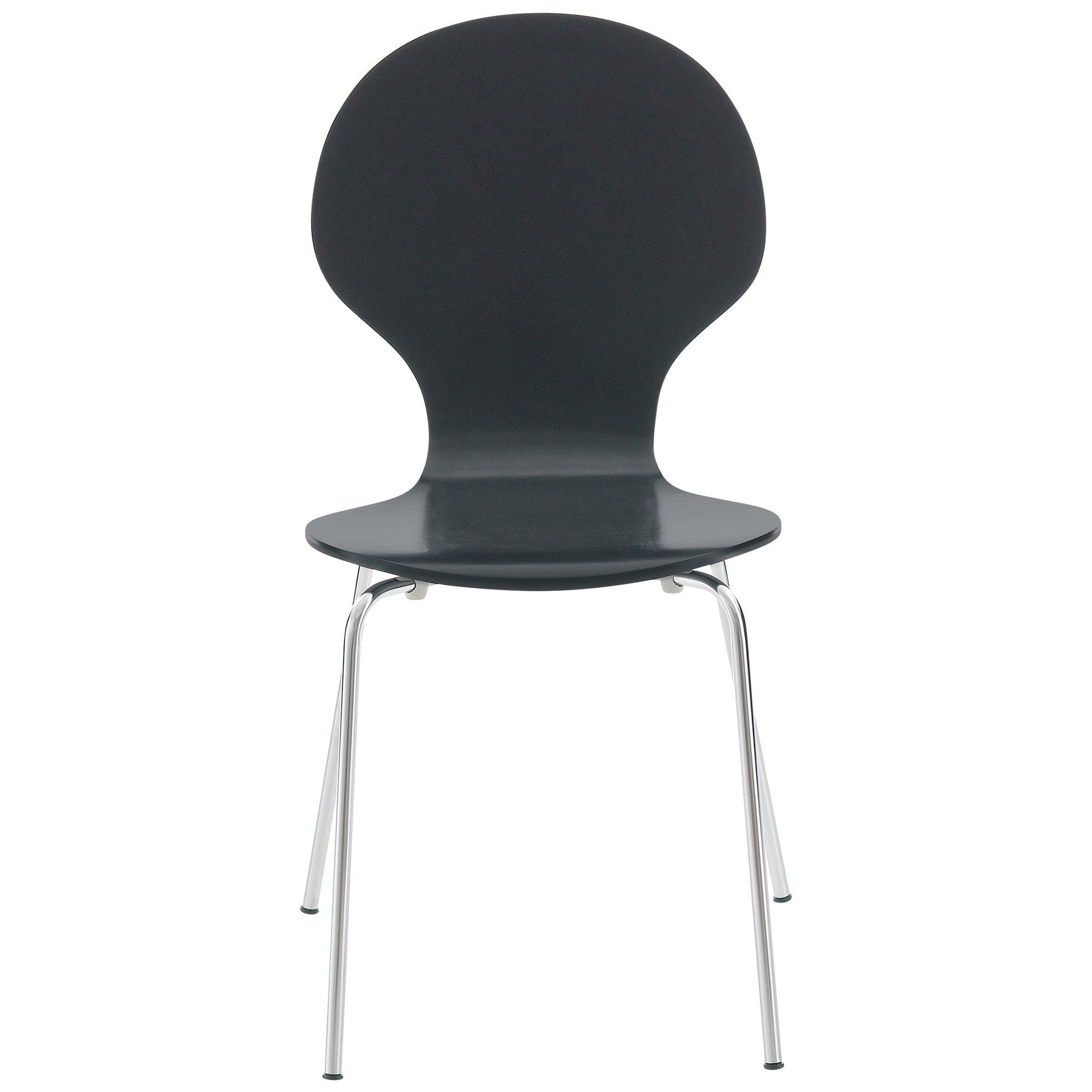 Set di 2 sedie da riunione Diego nere, impilabili, dal design classico e versatile, perfette per ogni ambiente lavorativo.